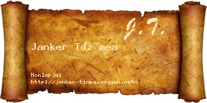 Janker Tímea névjegykártya