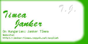timea janker business card